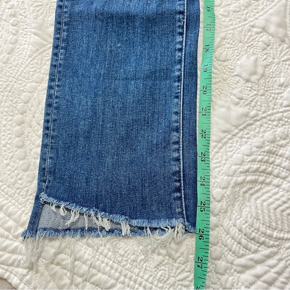MOTHER Rascal Ankle Step Fray Denim Jeans High Rise Waist Raw Hem Distressed 26 - Picture 11 of 15